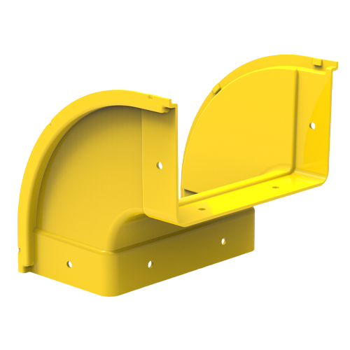HellermannTyton GigaDuct 200mm x 100mm 90&Acirc;&deg; Vertical Up Outside Elbow No Cover Yellow