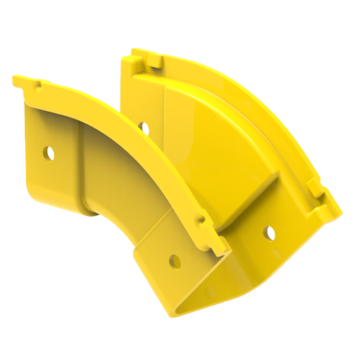 HellermannTyton GigaDuct 50mm x 50mm 45&Acirc;&deg; Vertical Up Outside Elbow No Cover Yellow