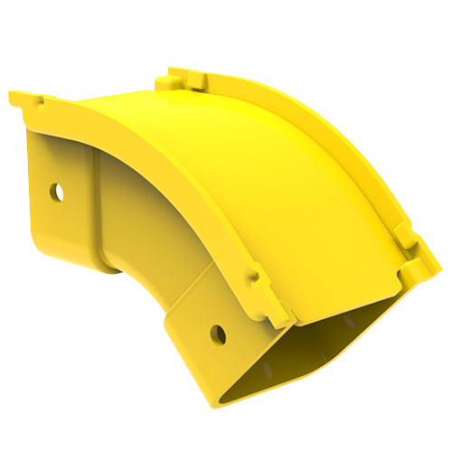 HellermannTyton GigaDuct 50mm x 50mm 45&Acirc;&deg; Vertical Up Outside Elbow With Cover Yellow