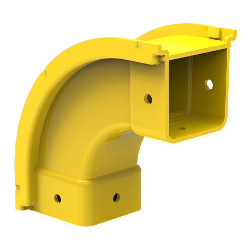 HellermannTyton GigaDuct 50mm x 50mm 90&Acirc;&deg; Vertical Up Outside Elbow With Cover Yellow