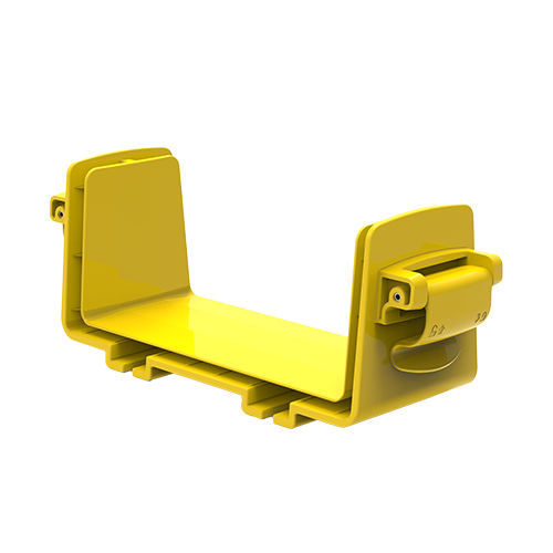 HellermannTyton GigaDuct 200mm x 100mm Toolless Coupler Yellow