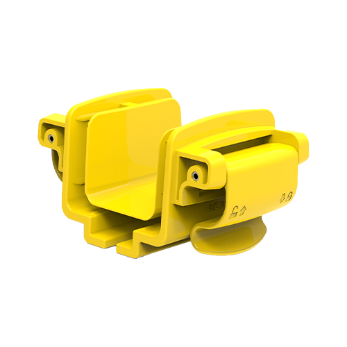 HellermannTyton GigaDuct 50mm x 50mm Toolless Coupler Yellow