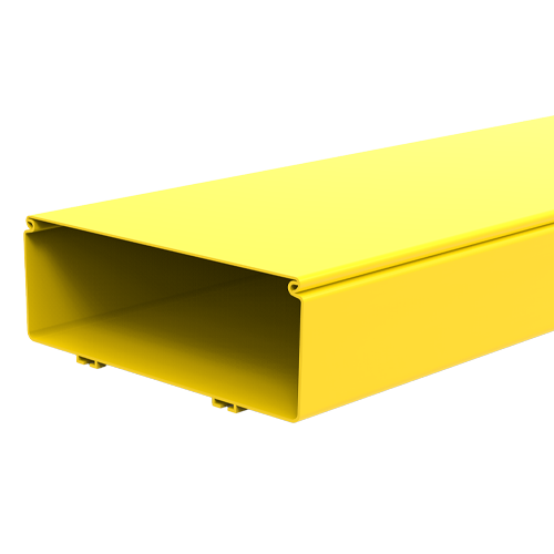 HellermannTyton GigaDuct 300mm x 100mm Duct 1.8m Length Solid With Cover Yellow