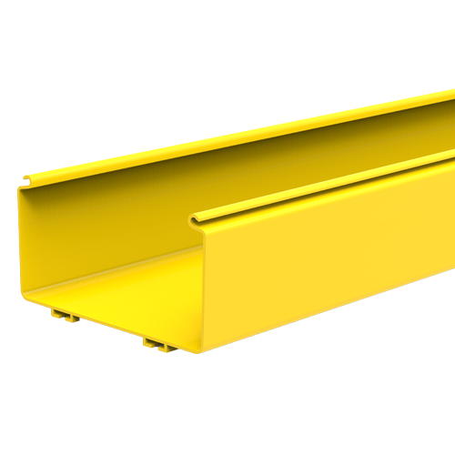 HellermannTyton GigaDuct 200mm x 100mm Duct 1.8m Length Solid No Cover Yellow