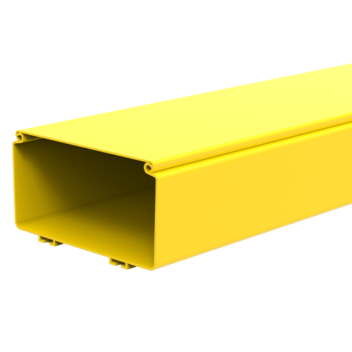 HellermannTyton GigaDuct 200mm x 100mm Duct 1.8m Length Solid With Cover Yellow