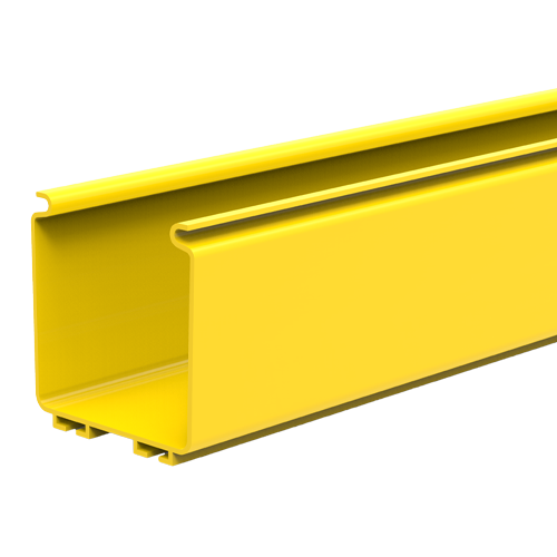 HellermannTyton GigaDuct 100mm x 100mm Duct 1.8m Length Solid No Cover Yellow
