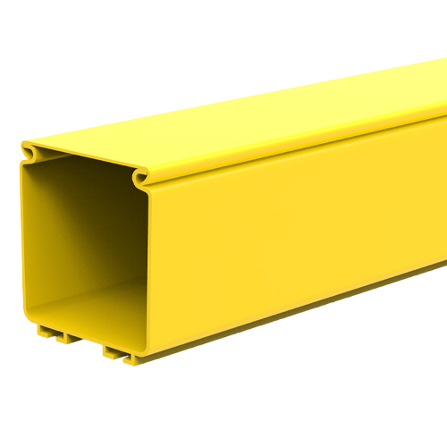 HellermannTyton GigaDuct 100mm x 100mm Duct 1.8m Length Solid With Cover Yellow