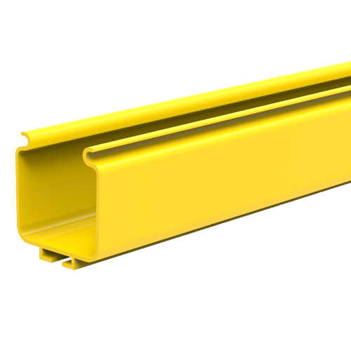 HellermannTyton GigaDuct 50mm x 50mm Duct 1.8m Length Solid No Cover Yellow