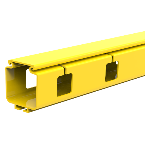HellermannTyton GigaDuct 50mm x 100mm Duct 1.8m Length 100mm Pitch Slotted With Cover Yellow