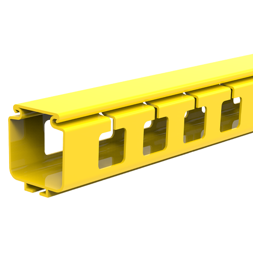 HellermannTyton GigaDuct 50mm x 50mm Duct 1.8m Length 50mm Pitch Slotted With Cover Yellow