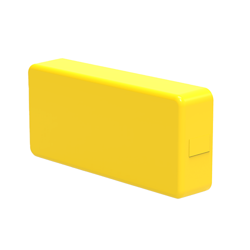 HellermannTyton GigaDuct 200mm End Cap Yellow