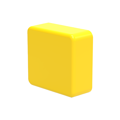 HellermannTyton GigaDuct 100mm End Cap Yellow