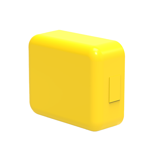 HellermannTyton GigaDuct 50mm End Cap Yellow