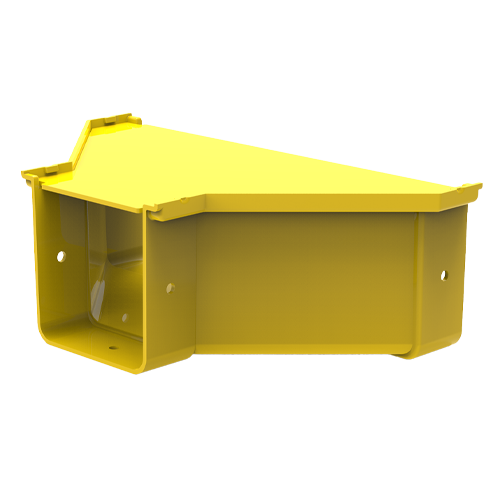 HellermannTyton GigaDuct 300mm to 100mm Reducer With Cover Yellow