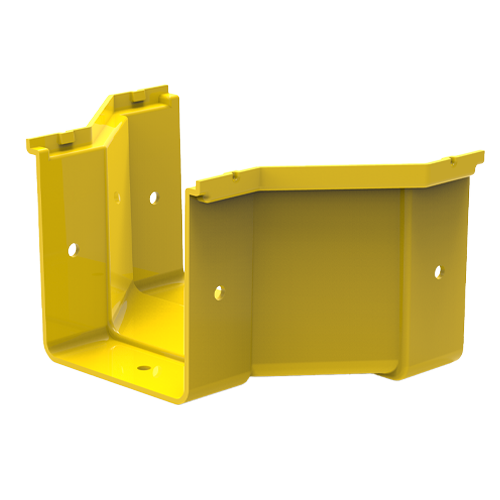 HellermannTyton GigaDuct 200mm to 100mm Reducer No Cover Yellow