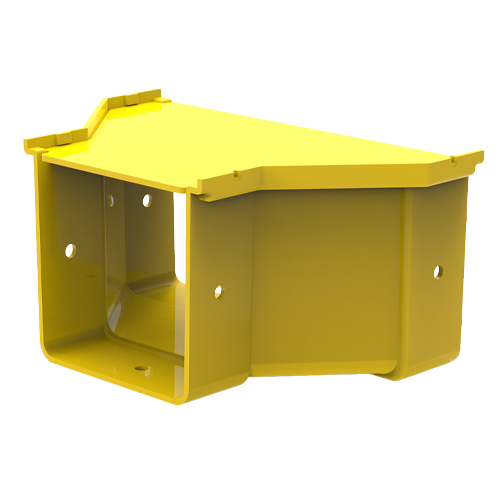 HellermannTyton GigaDuct 200mm to 100mm Reducer With Cover Yellow