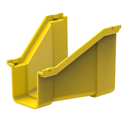 HellermannTyton GigaDuct 100mm to 50mm Reducer No Cover Yellow