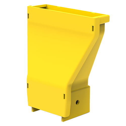 HellermannTyton GigaDuct 50mm x 50mm Conduit Support 1 x 32mm Outlet Adapter With Cover Yellow