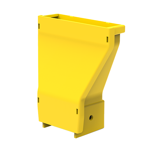 HellermannTyton GigaDuct 50mm x 50mm Outlet Adapter With Cover Yellow