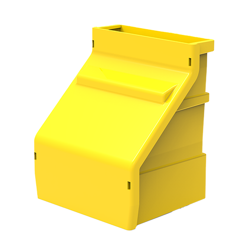 HellermannTyton GigaDuct 100mm x 100mm Outlet Adapter With Cover Yellow