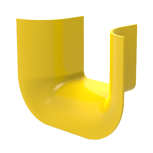 HellermannTyton GigaDuct 100mm 3 Sided Trumpet Yellow
