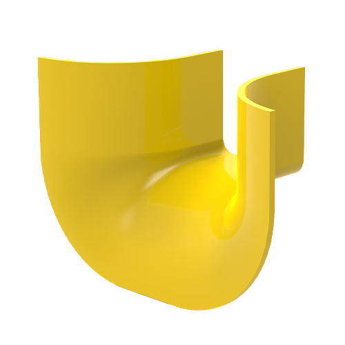 HellermannTyton GigaDuct 50mm 3 Sided Trumpet Yellow