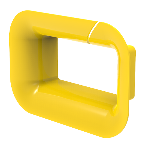 HellermannTyton GigaDuct 200mm 4 Sided Trumpet Yellow