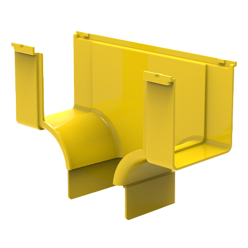 HellermannTyton GigaDuct 100mm x 100mm Vertical T-Junction No Cover Yellow