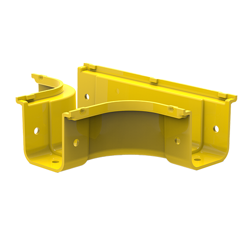 HellermannTyton GigaDuct 50mm x 50mm Horizontal T-Junction No Cover Yellow