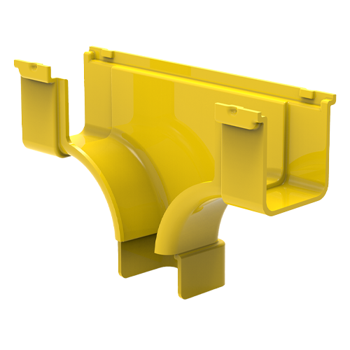 HellermannTyton GigaDuct 50mm x 50mm Vertical T-Junction No Cover Yellow