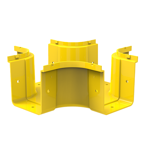 HellermannTyton GigaDuct 100mm Intersection No Cover Yellow