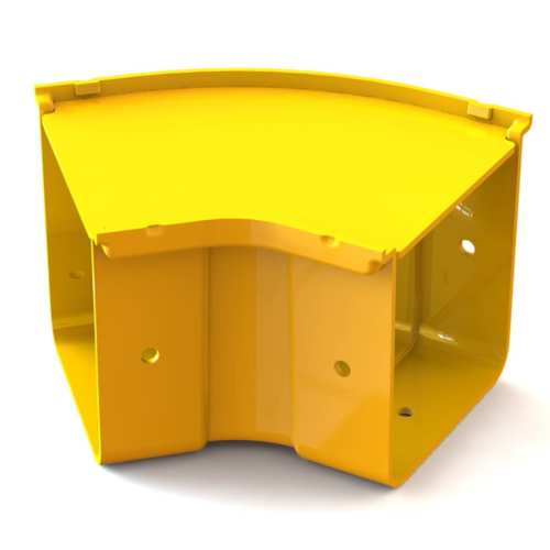 Siemon Lightways 200mm x 100mm Horizontal 45 Degree Elbow with Cover, Yellow