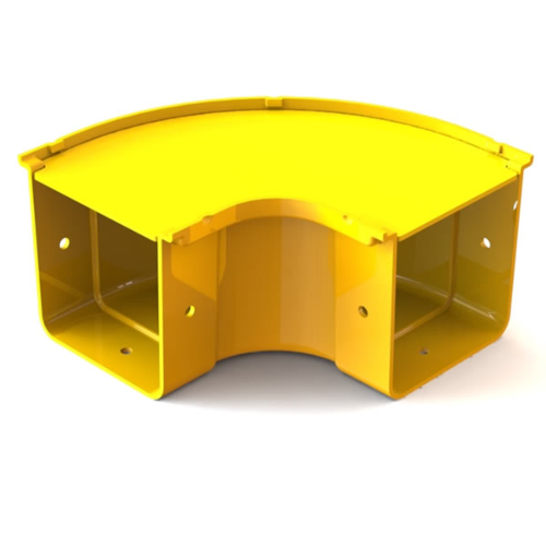Siemon Lightways 90 Degree Elbow Horizontal 300mm x 100mm Cover Yellow