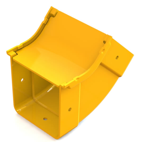 Siemon Lightways 200mm x 100mm Vertical Up 45 Degree Elbow with Cover, Yellow
