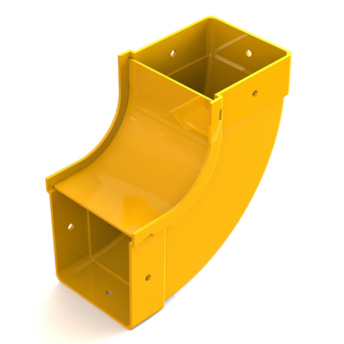 Siemon Lightways 200mm x 100mm Vertical Up 90 Degree Elbow with Cover, Yellow