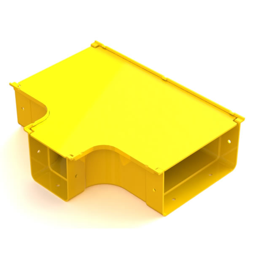Siemon Lightways 200mm to 100mm Tee Reducer, Horizontal with Cover, Yellow