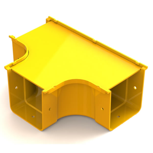 Siemon Lightways 200mm x 200mm Tee, Horizontal with Cover, Yellow