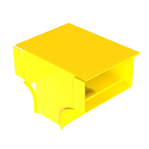 Siemon Lightways 200mm to 100mm Tee Reducer, Vertical with Cover, Yellow