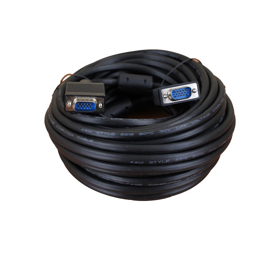 15m SVGA HD15 Male to Female Lead Black