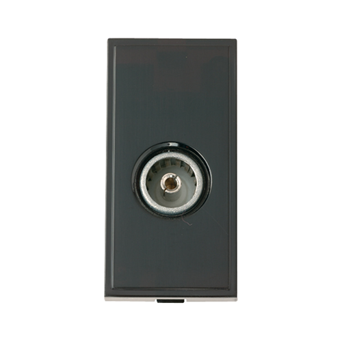 Scolmore MM410BK | Click New Media Black Female PAL Co-Axial EURO Module 50 x25mm