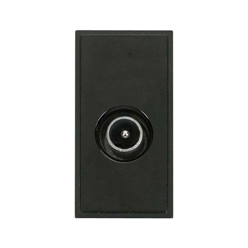 Scolmore MM415BK | Click New Media Black Male PAL Co-Axial EURO Module 50 x25mm