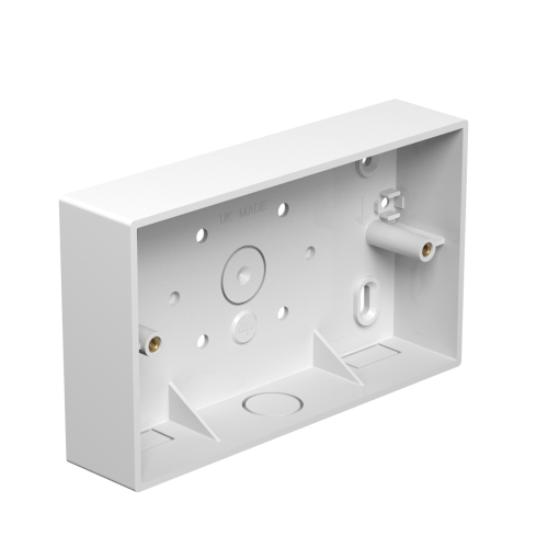 Marshall Tufflex 32mm Deep PVC Double Gang Surface Box (Each)