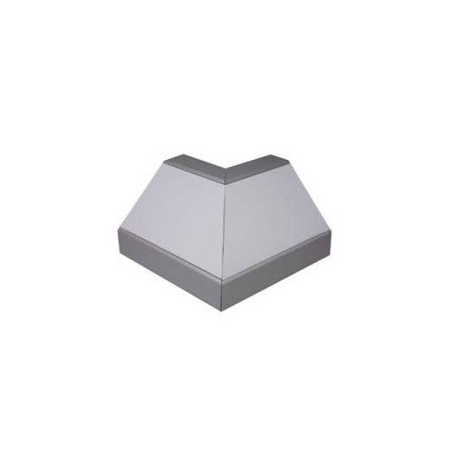 CMW Ltd Angled Bench Trunking | Marco Satin Anodised Aluminium White, Bench Trunking External Angle, 100mm x 100mm, 