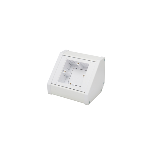 CMW Ltd Angled Bench Trunking | Marco 1 Gang White, Bench Trunking Socket Unit, or Pedestal Box, 100mm x 100mm, 