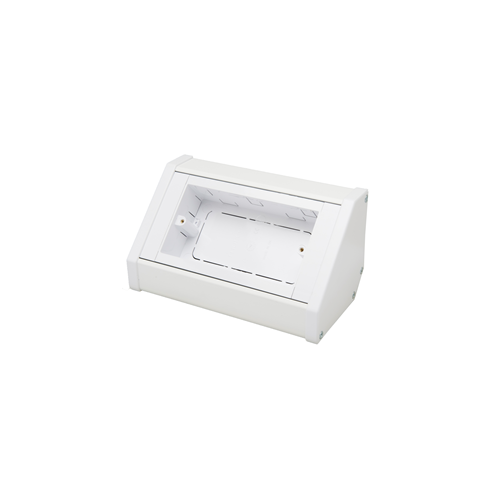CMW Ltd Angled Bench Trunking | Marco 2 Gang White, Bench Trunking Socket Unit, or Pedestal Box, 100mm x 100mm, 