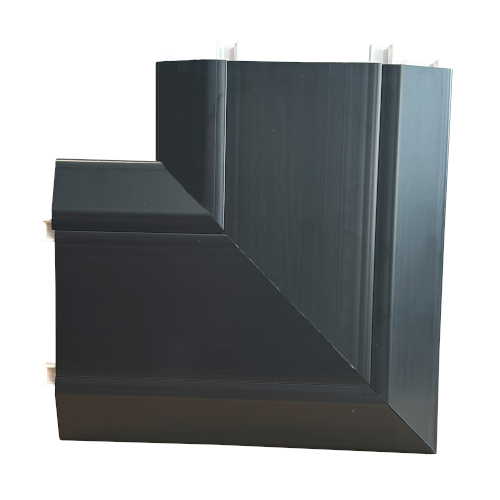 Marco Apollo 170mm x 50mm 3 Compartment Chamfered Straight Trunking Flat Angle PVC Charcoal