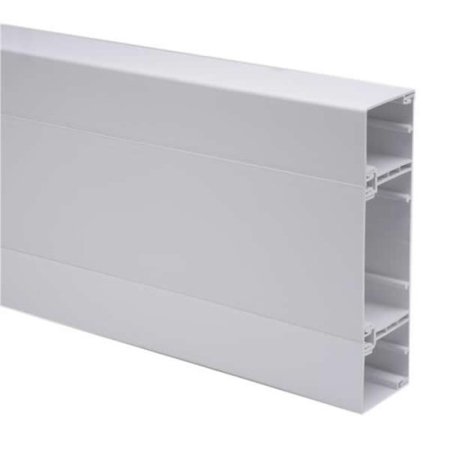 CMW Ltd | Marco Apollo PVC White 3 Compartment Dado - Skirting Square Trunking 3m length (3m lgth)
