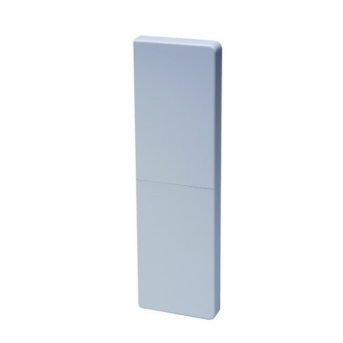 CMW Ltd | Marco Apollo PVC White 3 Compartment Dado - Skirting Square Trunking End Cap-2 Piece Fitting