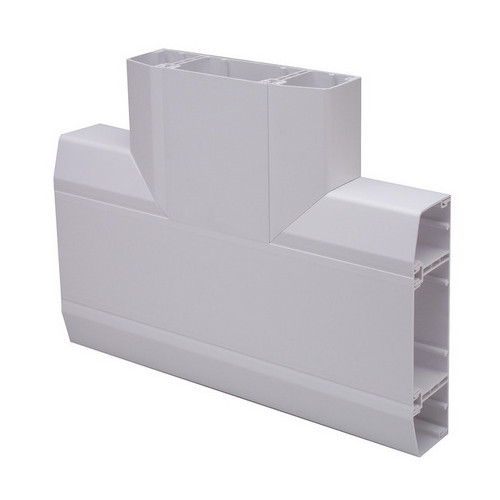 CMW Ltd | Marco Apollo PVC White 3 Compartment Dado - Chamfer Trunking Flat Tee