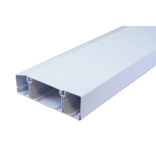 Marco Apollo 170mm x 50mm 3 Compartment Dado&acirc;Skirting Straight Trunking 3m Length PVC White